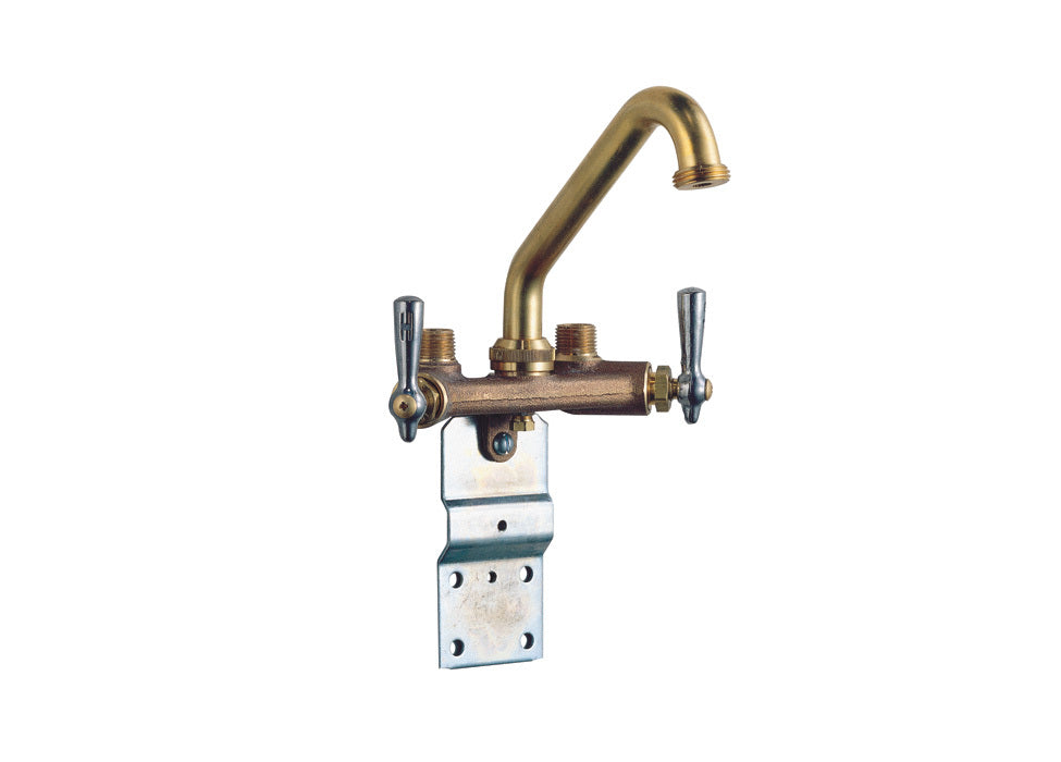 4-Way Wall Mount Laundry Faucet - Solid Brass Construction (Model 29W813 by Waltec) - Perfect for Laundry Rooms, Utility Sinks & Basement Installations