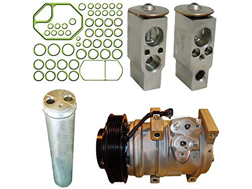 2004-2008 Acura TL AC Compressor Kit - Complete 6 Groove System with New Compressor, Accumulator/Drier, Expansion Valve & O-Ring Seals - Perfect for Summer Car AC Repair & Maintenance