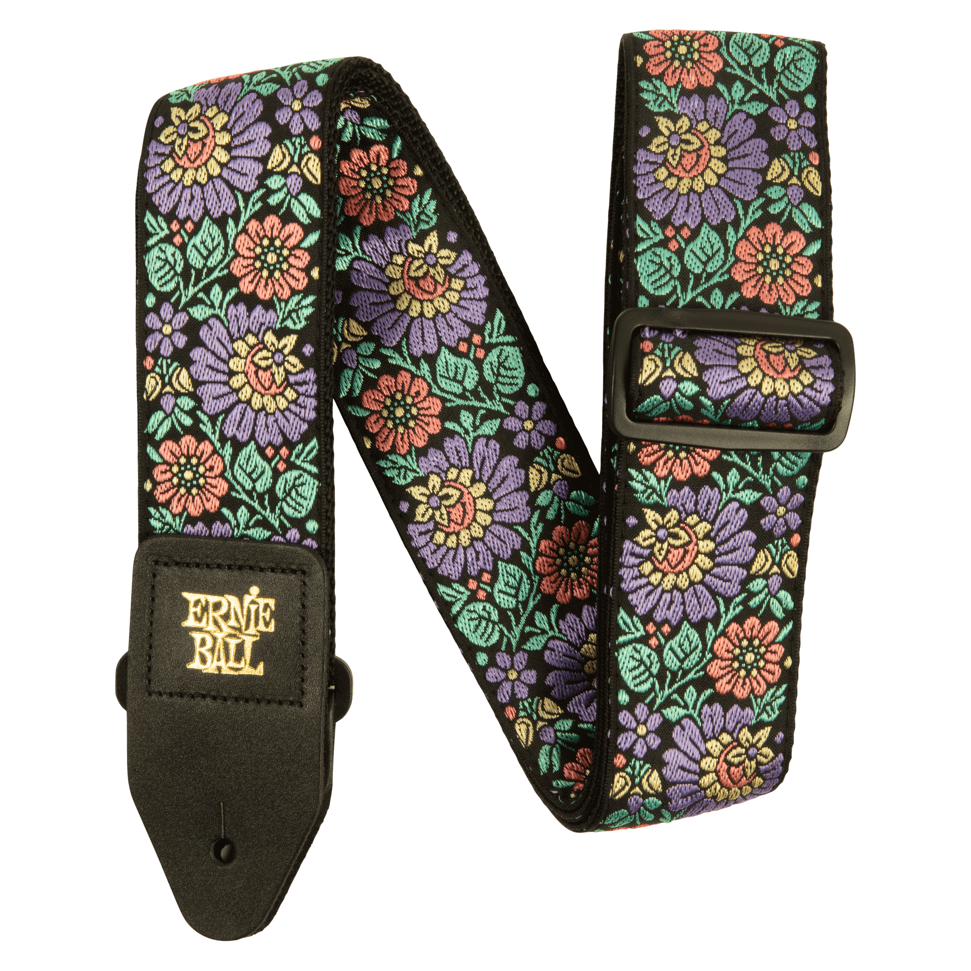 Ernie Ball Evening Bloom Jacquard Guitar Strap - Premium Woven Design for Electric & Acoustic Guitars - Perfect for Live Performances & Studio Sessions