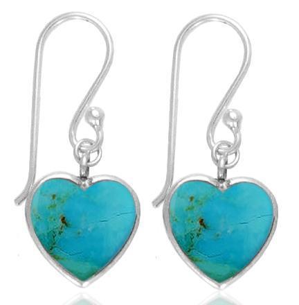 Natural Compressed Turquoise Drop Earrings for Women - Handmade Boho Chic Jewelry - Perfect for Parties, Weddings & Everyday Wear