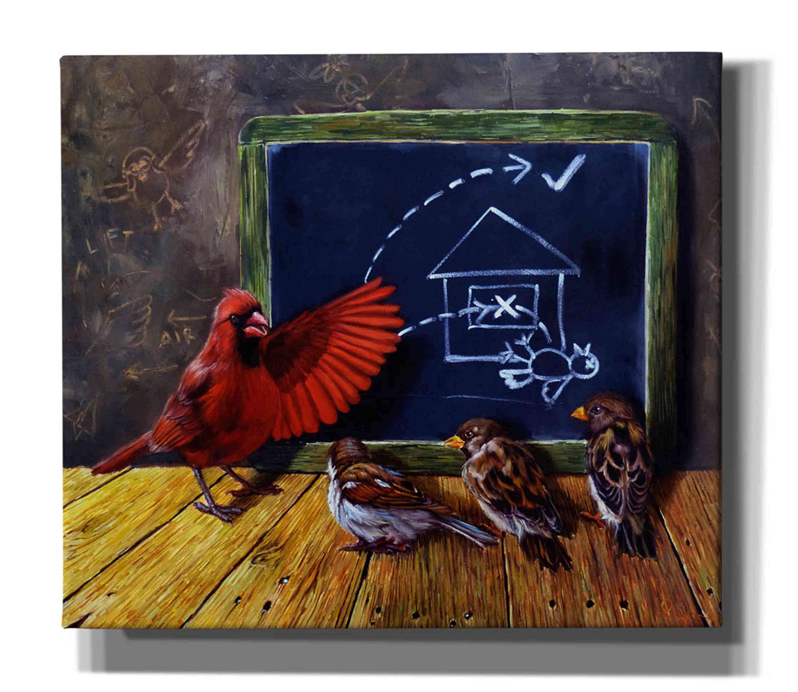 Epic Graffiti 'Flight School' by Lucia Heffernan - 30x26 Inch Canvas Wall Art Painting, Modern Home Decor for Living Room, Bedroom & Office
