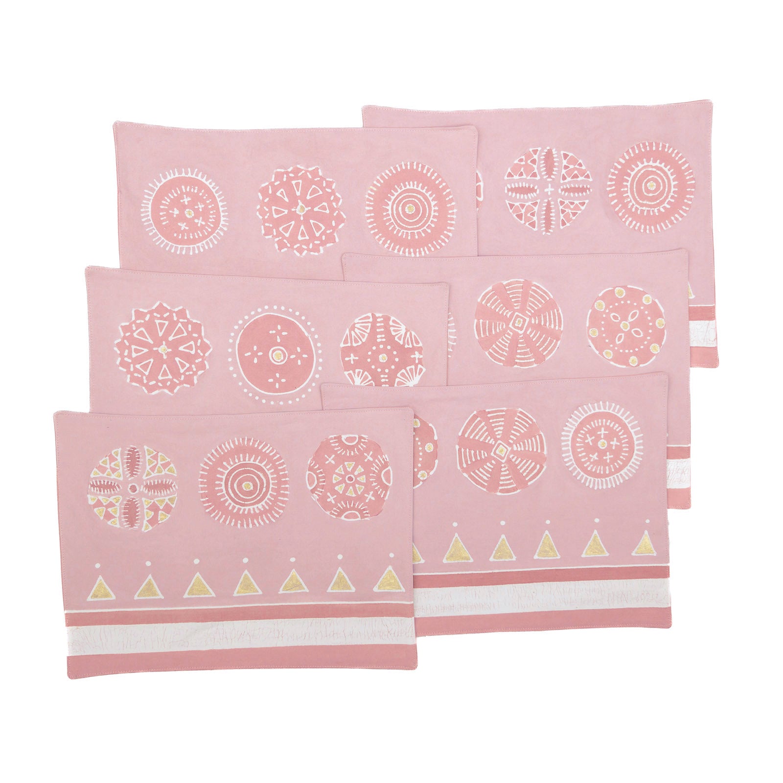 Kuosi Peach Pink Table Mats - Valentine's Day Limited Edition Non-Slip Placemats for Romantic Dinners, Anniversary Gifts & Home Decor