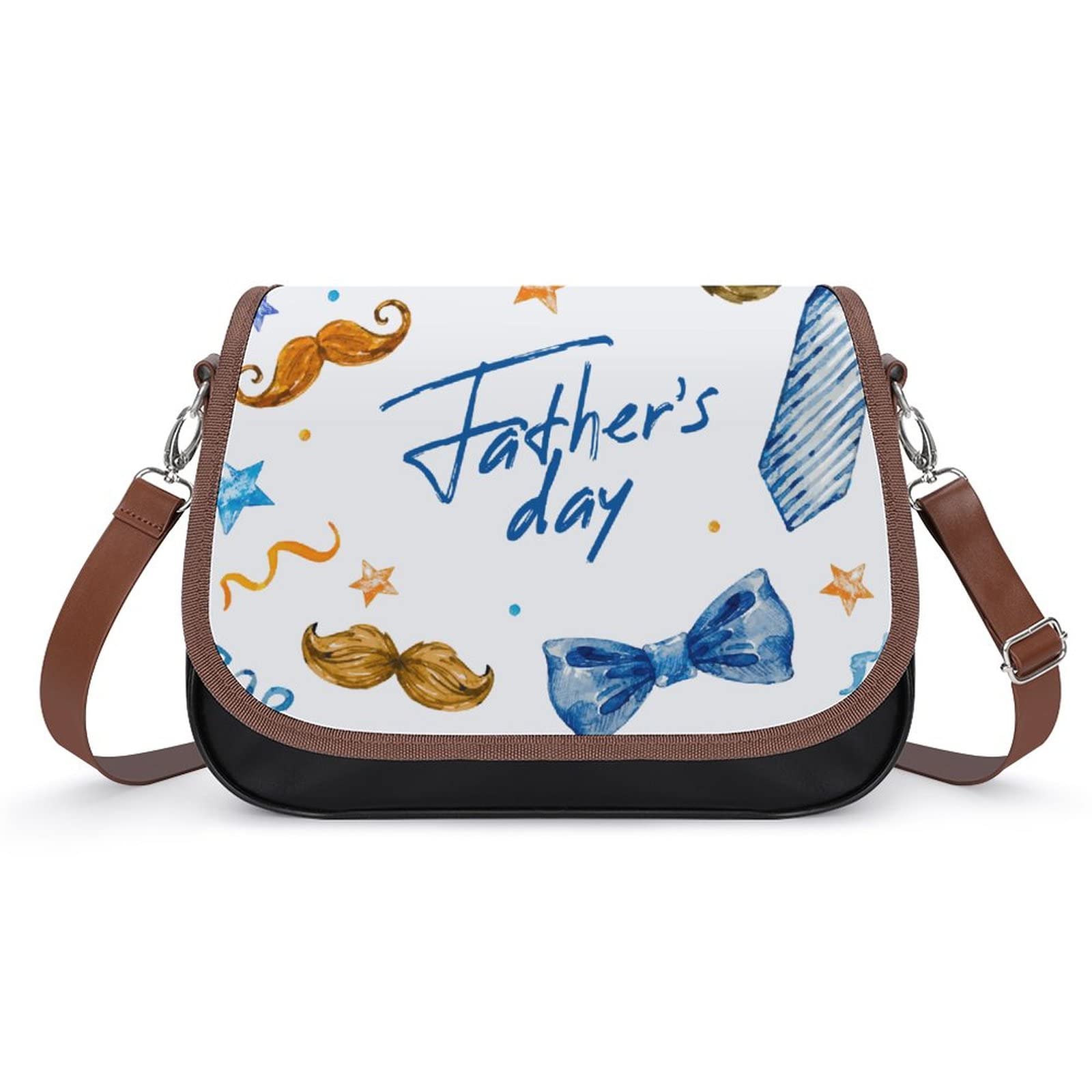 Stylish Women's Crossbody Leather Bag - Printed Watercolor Shoulder Satchel for Casual & Travel | Perfect Gift for Mom, Wife, or Dad on Father's Day