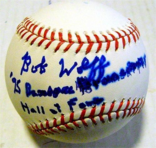 Bob Wolff Autographed Baseball - OMLB Hall of Fame Broadcaster Don Larsen Perfect Game - Official MLB Ball with Sharpie Signature - Collectible Sports Memorabilia - Perfect for Baseball Fans, Collectors, and Display in Man Caves or Sports Rooms