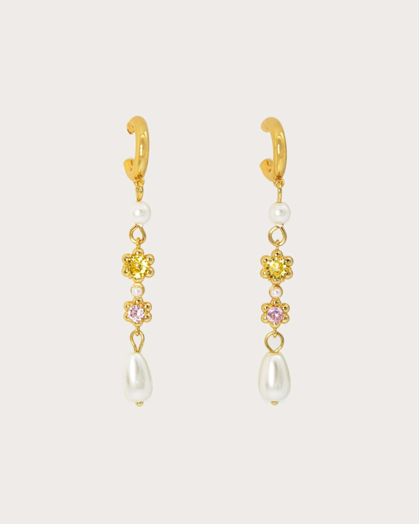 Elegant Flower Drop Earrings for Women - Dainty Floral Dangle Earrings for Everyday Wear, Parties & Weddings