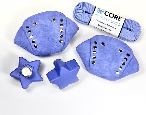 RollerStuff Toe Caps for Roller Skates - Periwinkle Blue Protective Gear for Roller Derby & Artistic Skating