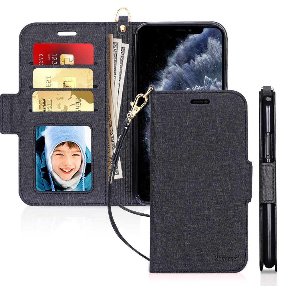 Premium RFID Blocking Leather Wallet Case for iPhone 11 Pro Max (6.5