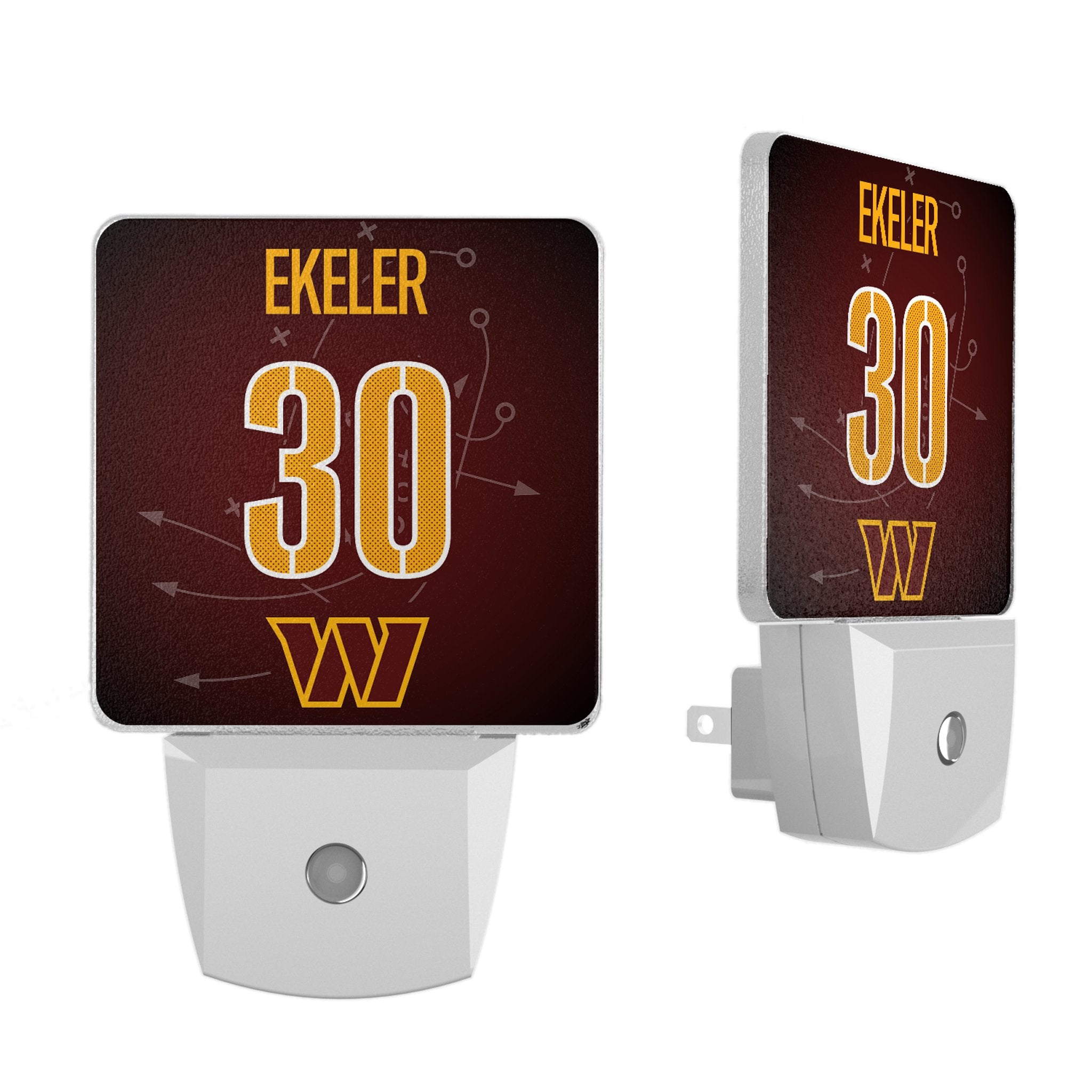Austin Ekeler Washington Commanders 30 LED Night Light 2-Pack - Perfect for Kids' Rooms, Bedrooms, and Sports Fan Gifts