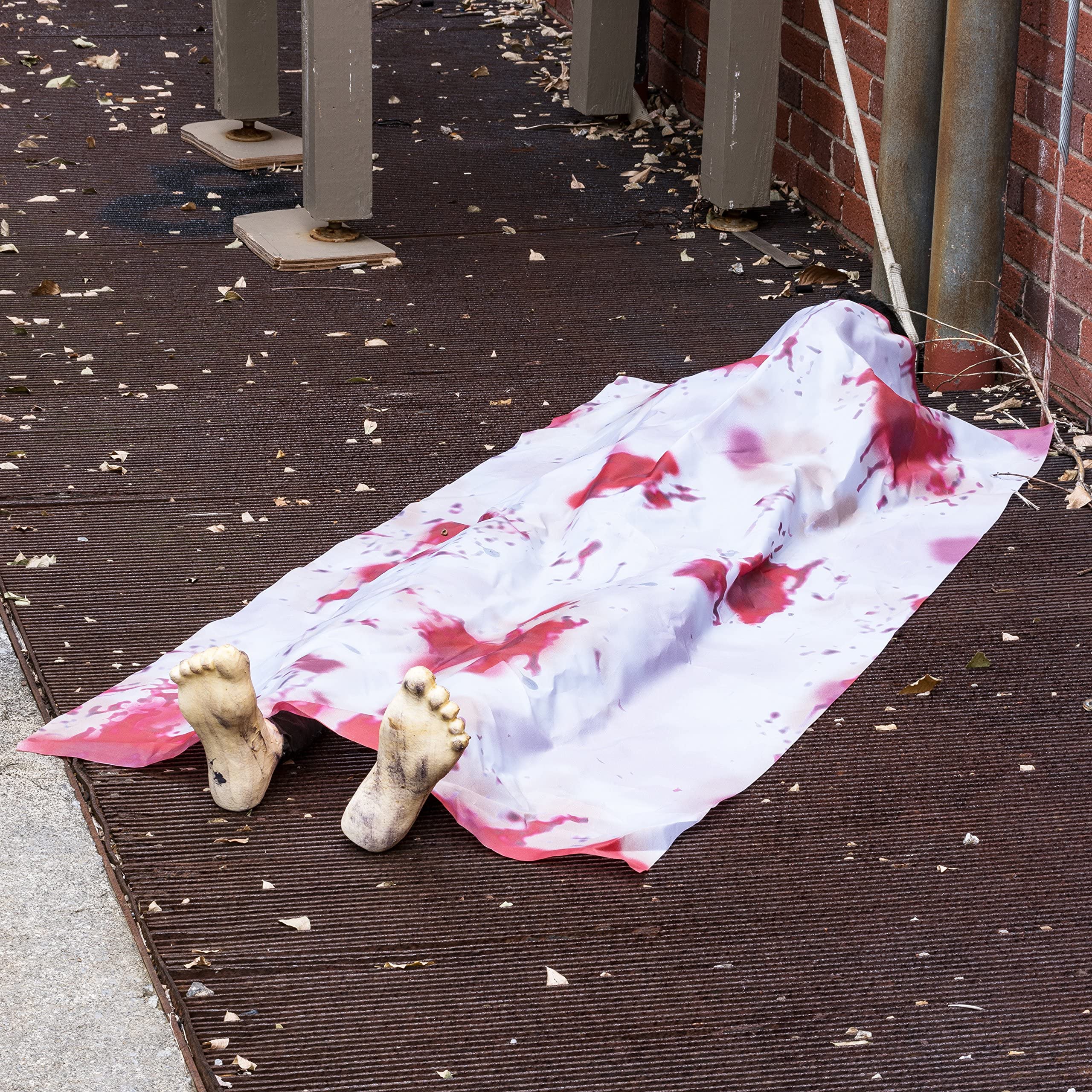 5ft Halloween Dead Body Prop - Scary Haunted House & Cemetery Decor for Outdoor