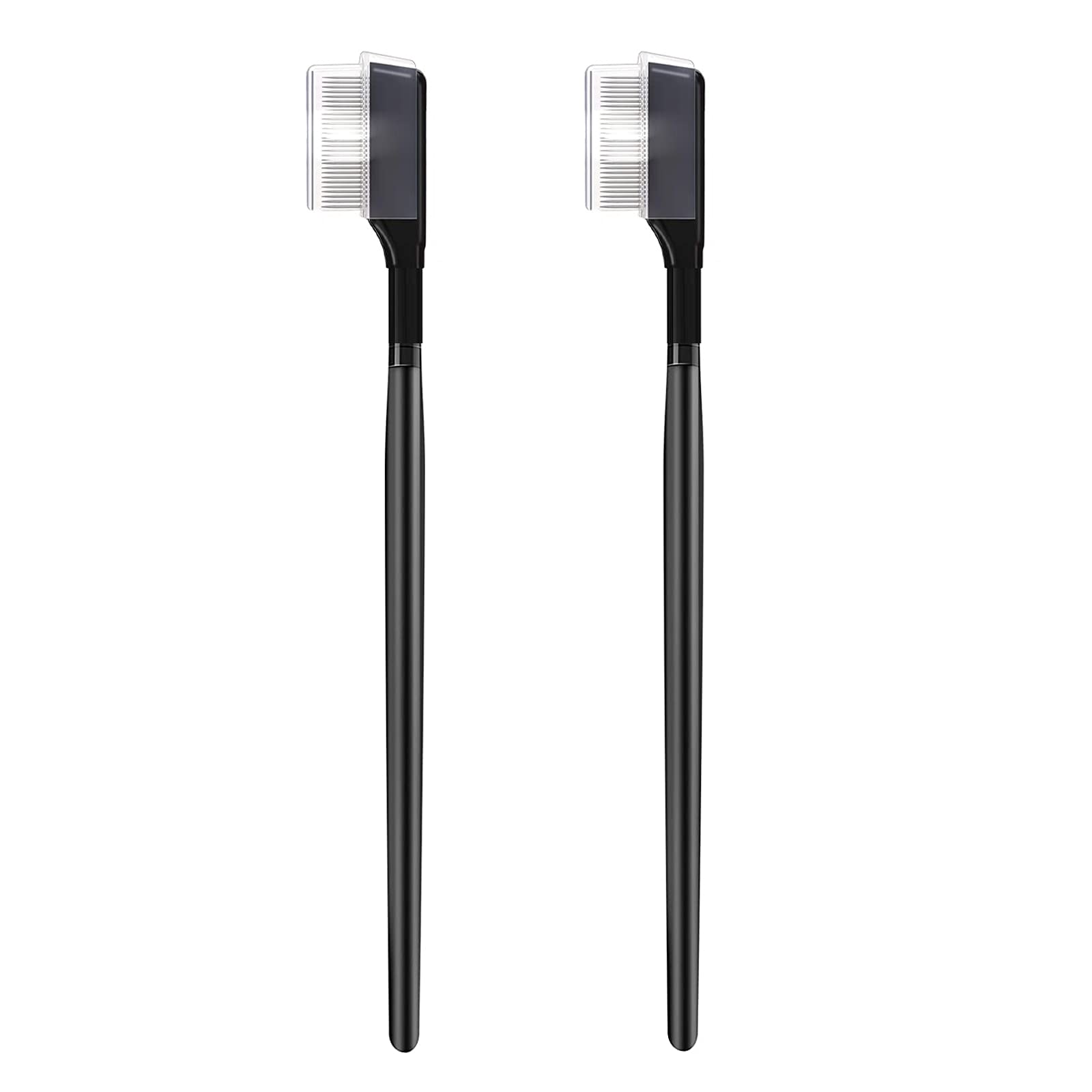 Eyelash Comb & Separator with Metal Teeth - 2 Pack Mascara Brush for Perfectly Separated Lashes | Ideal for Professional Makeup & Home Use