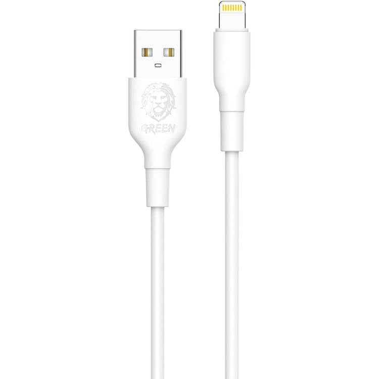 Premium Green Lion USB A to Lightning Cable - Fast Charging & Data Sync for iPhone, iPad - Perfect for Home, Office & Travel