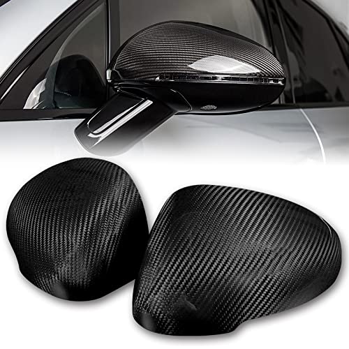 Premium Real Carbon Fiber Side Mirror Covers for 2015-2020 Porsche Macan - Glossy Black Reflective Mirror Caps (2-Piece Set) | Enhance Style & Protection for Luxury SUV Driving