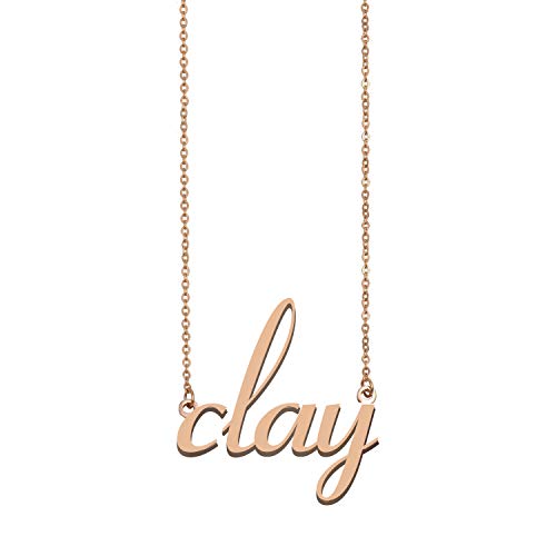 MoShelly Custom Personalized Girls Name Necklace - Handmade Clay Pendant Jewelry for Birthdays, Gifts & Special Occasions