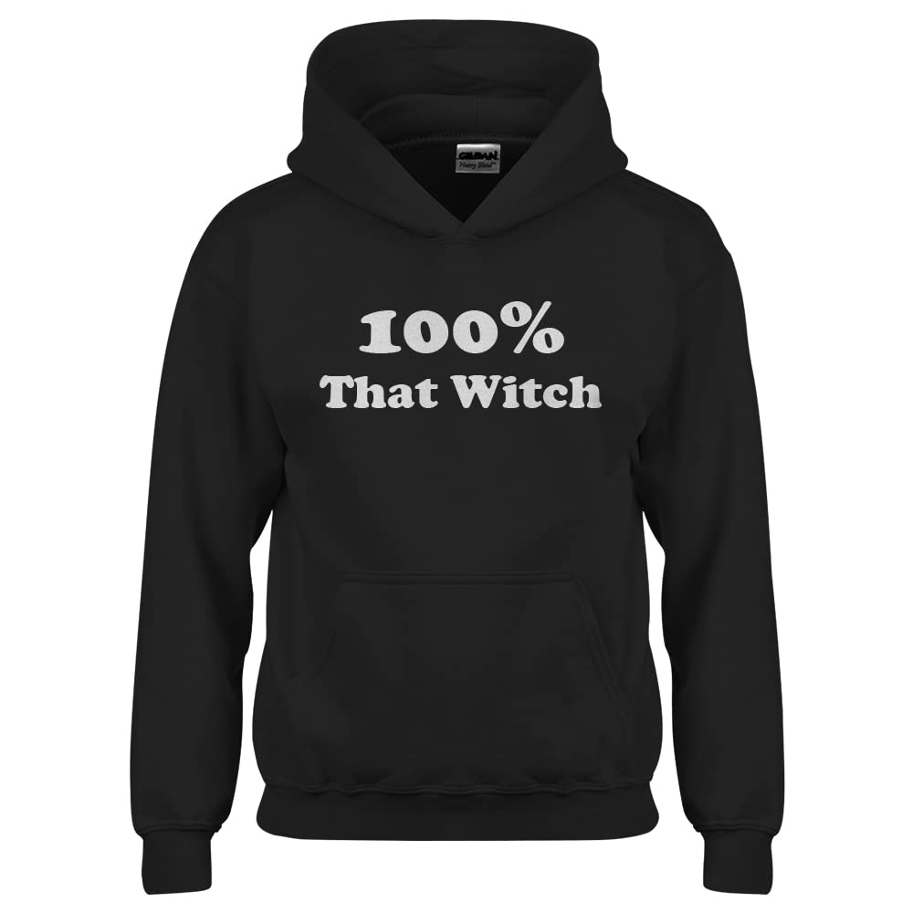 Halloween Witch Hoodie for Kids - 100% Cotton Costume Hooded Sweatshirt for Trick or Treat & Spooky Party Outfits