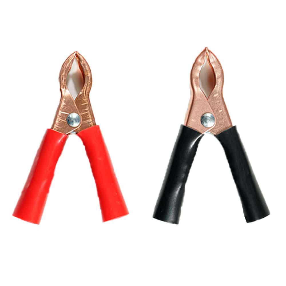 Heavy Duty Alligator Battery Clips for Car Battery Charging - 12V Vehicle Battery Jumper Cable Clamps - Perfect for Automotive Repair, Emergency Jump Starts & Power Supply Connections