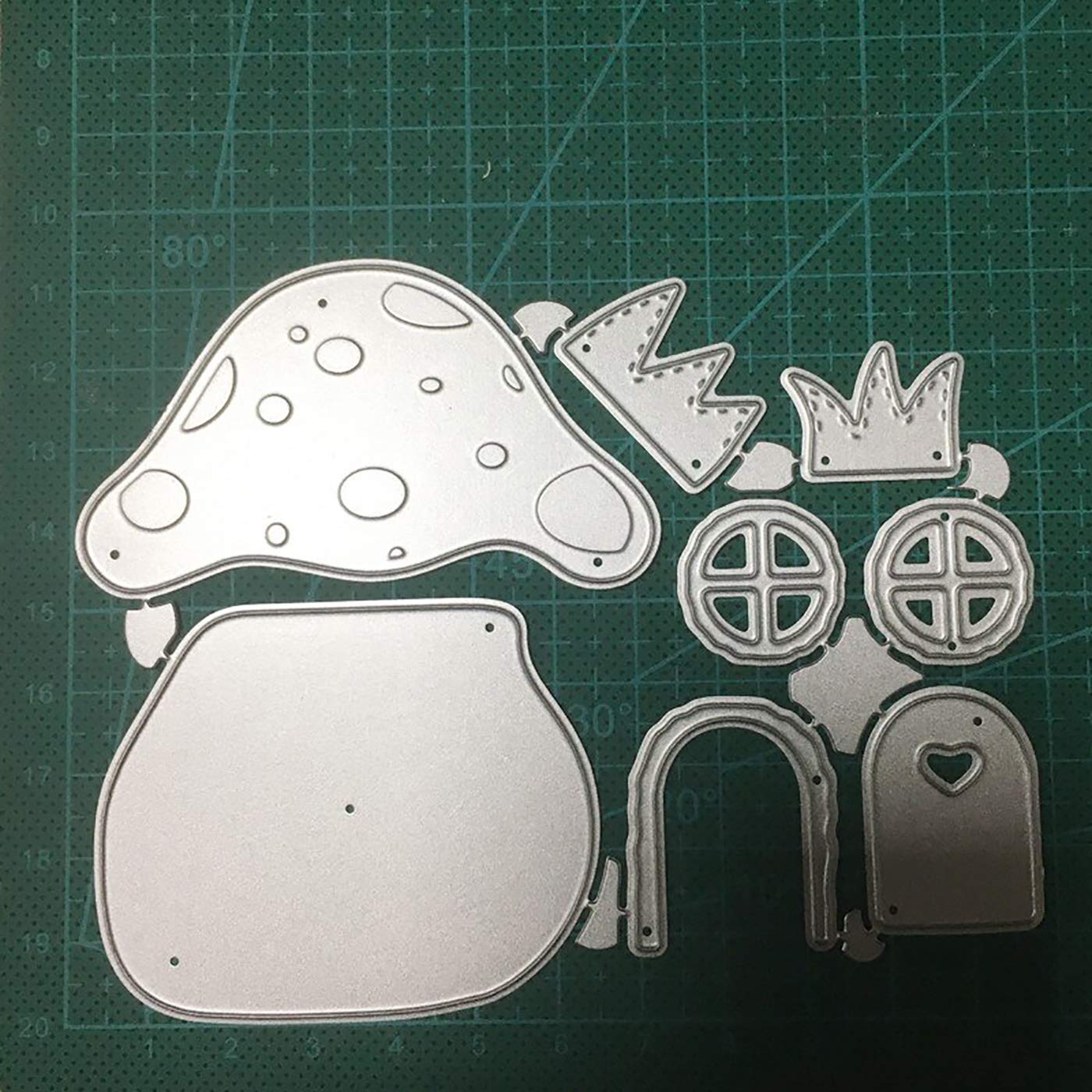 Mushroom House Metal Craft Dies - Scrapbooking Embossing Die Cuts for Paper Crafting | DIY Card Making, Scrapbook Embellishments & Home Decor Projects
