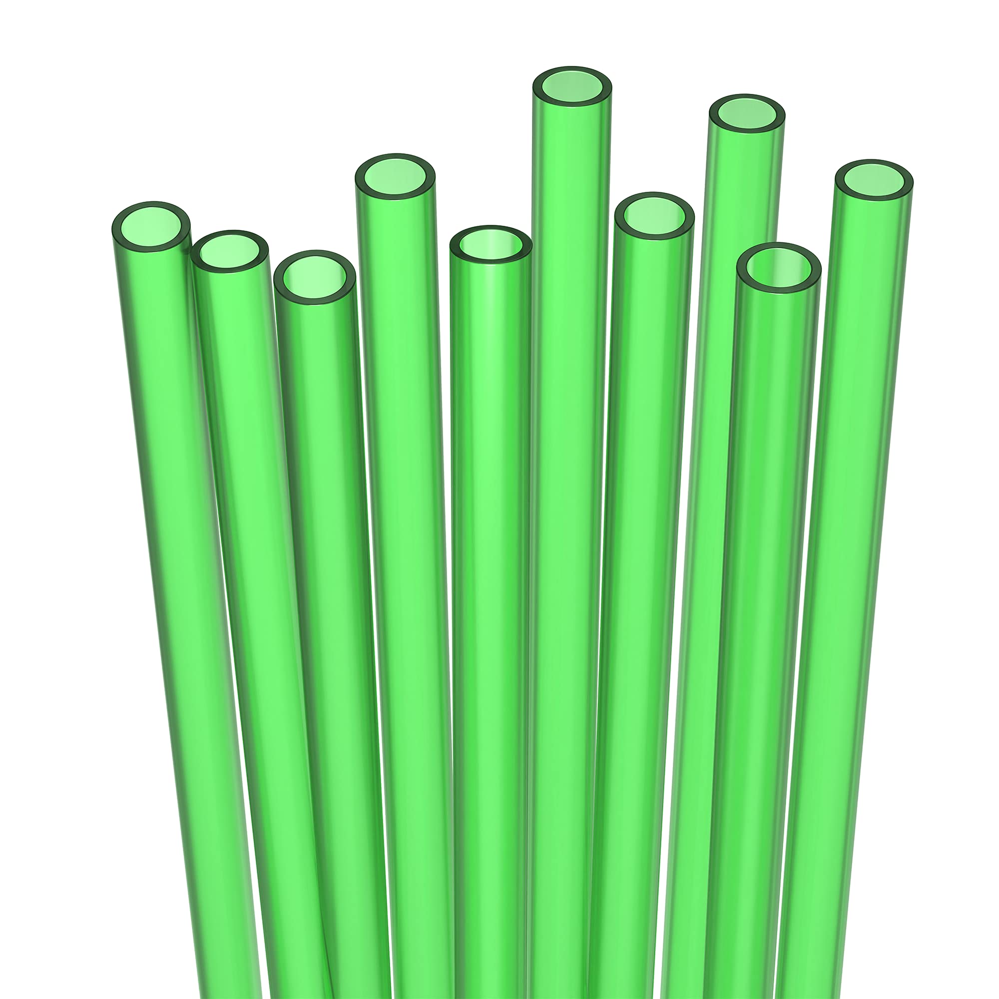 Eco-Friendly Reusable Plastic Straws & Brush - BPA Free for Cocktails, Kids Drinks
