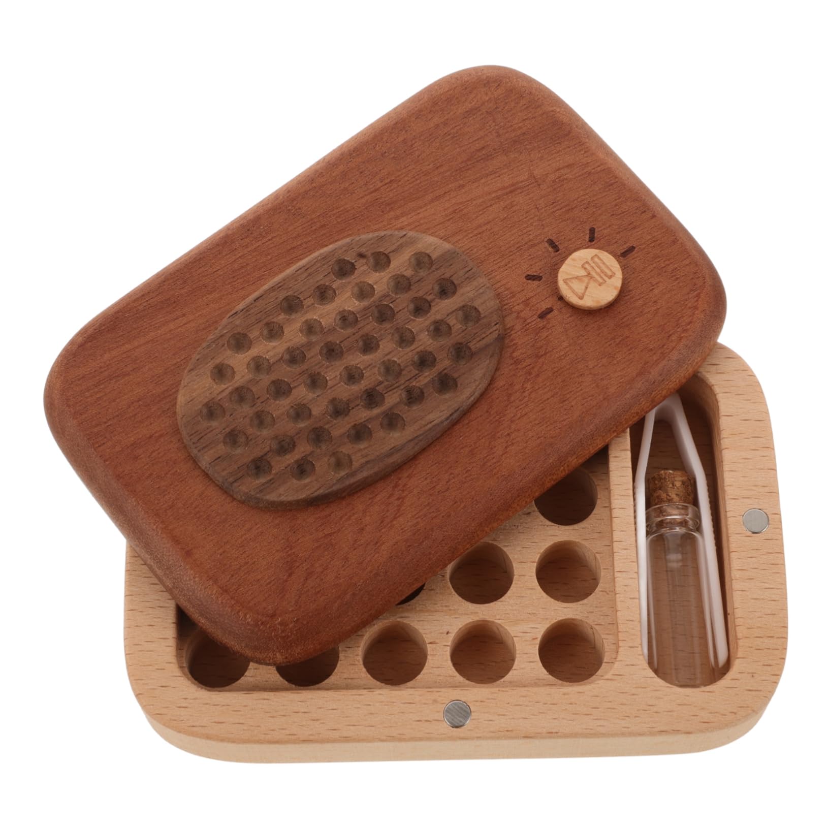 IWOWHERO Wooden Baby Tooth Keepsake Box - First Tooth Storage Container for Kids, Tooth Fairy Holder, Memory Box for Baby Teeth - Perfect for Baby's First Tooth, Tooth Fairy Gifts & Childhood Memorabilia
