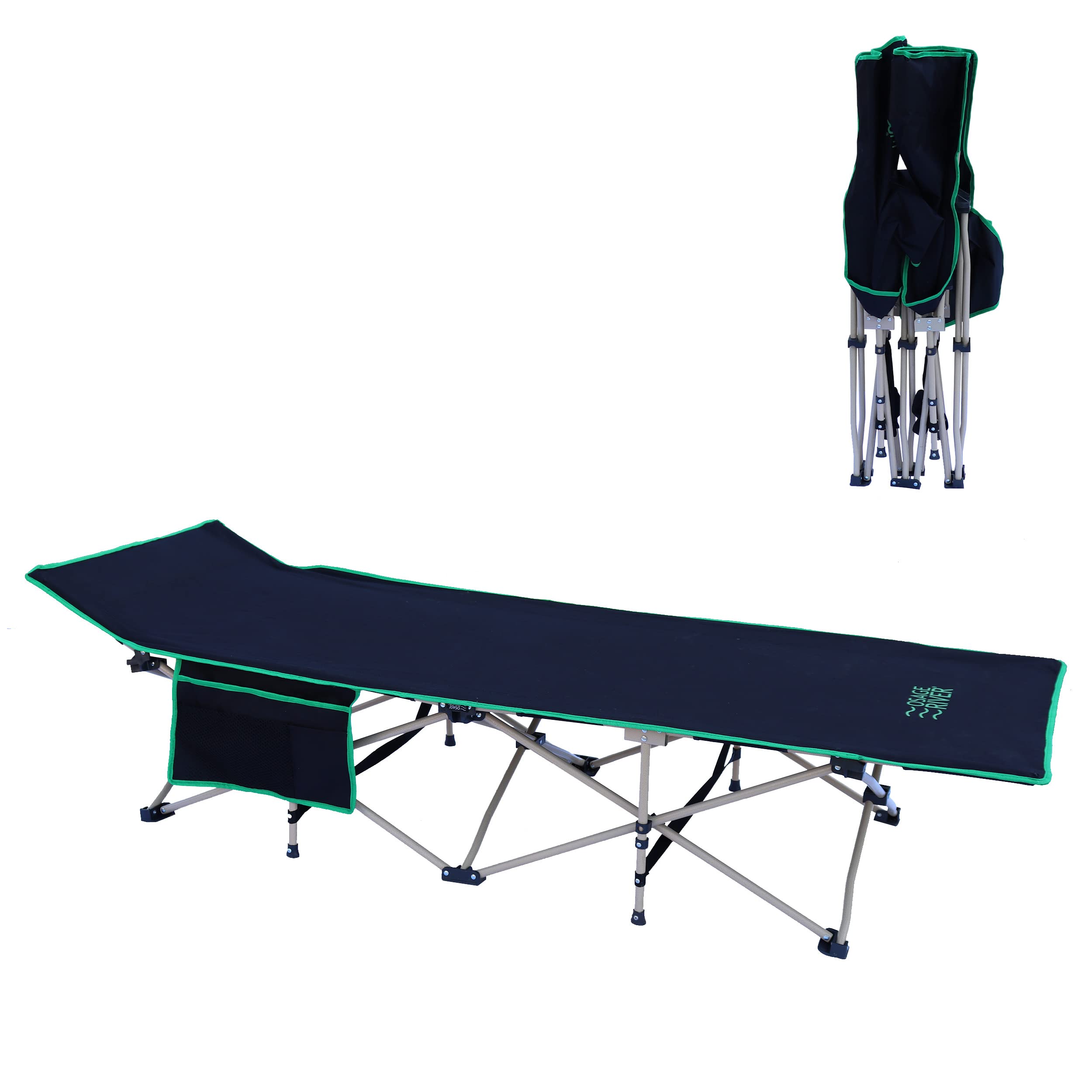 OSAGE RIVER Heavy Duty Camping Cot for Adults - 300 lbs Weight Capacity Folding Portable Sleeping Cot - Perfect for Backpacking, Hiking & Outdoor Adventures