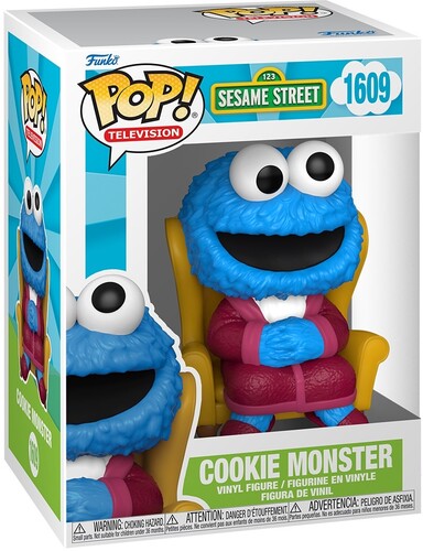 Funko Pop! TV Sesame Street Cookie Monster Vinyl Figure #1609 - Collectible Toy for Kids & Adults, Perfect for Display, Gifts, and Pop Culture Fans