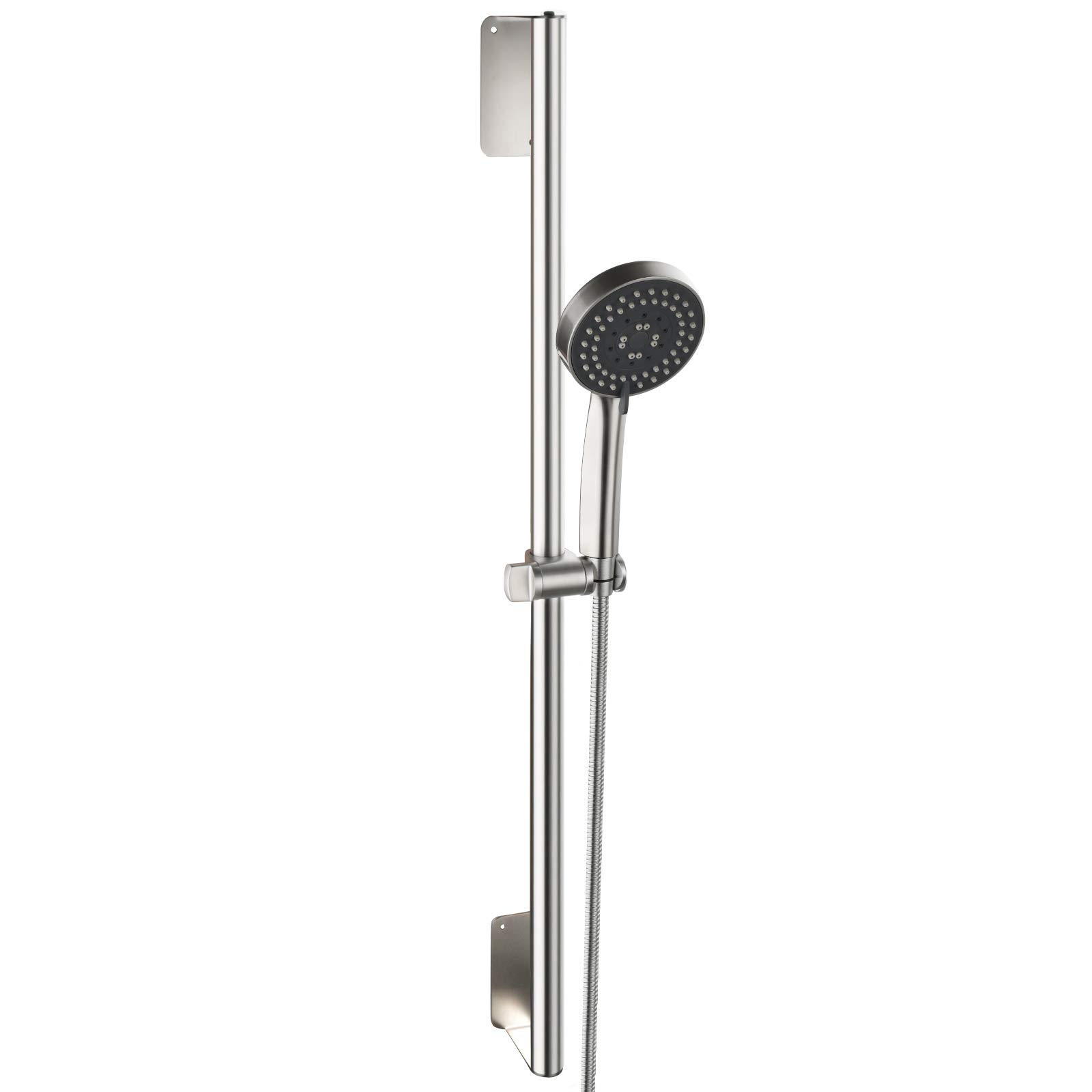 Premium 6-Function Shower Set with Extendable Shower Bar, High Pressure Shower Head & Flexible Hose - Brushed Nickel Finish for Bathroom & Spa Experience