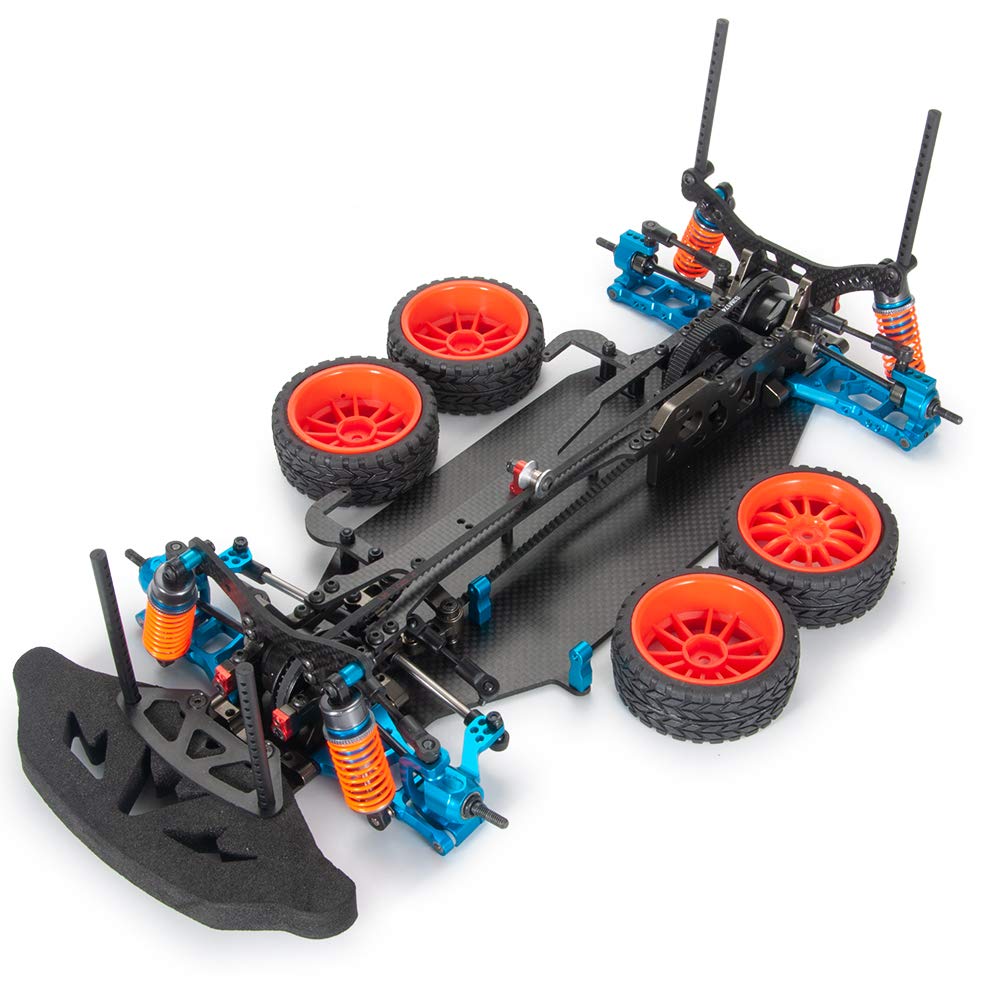 High-Performance Alloy Carbon Frame Body for 1/10 Scale RC Drift Racing Cars with Shaft Drive System - Perfect for Competitive Drifting and Touring Car Racing