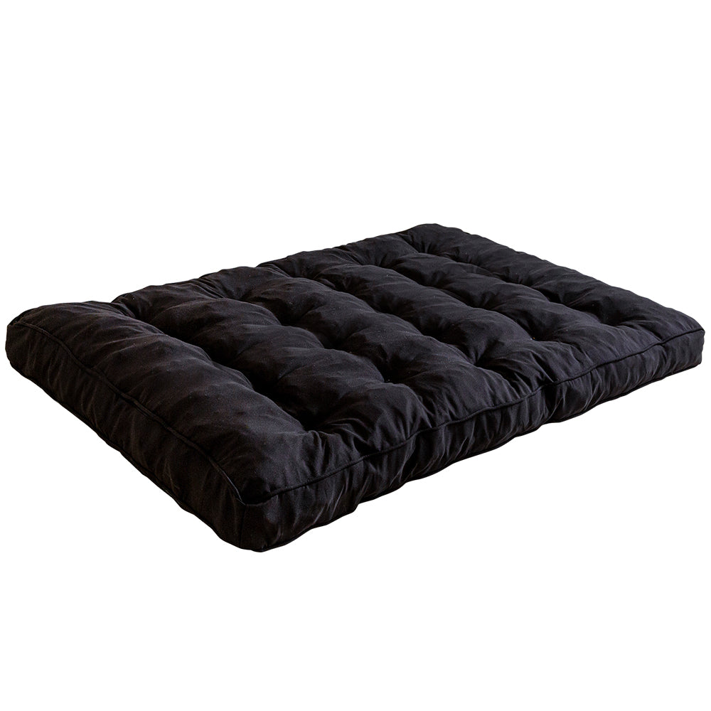 MAXYOYO 6-Inch Thick Futon Mattress with Shredded Foam Filling - Medium Firm Support for Sofa Bed & Couch (Black) | Perfect for Guest Rooms, Small Apartments & Dorm Rooms