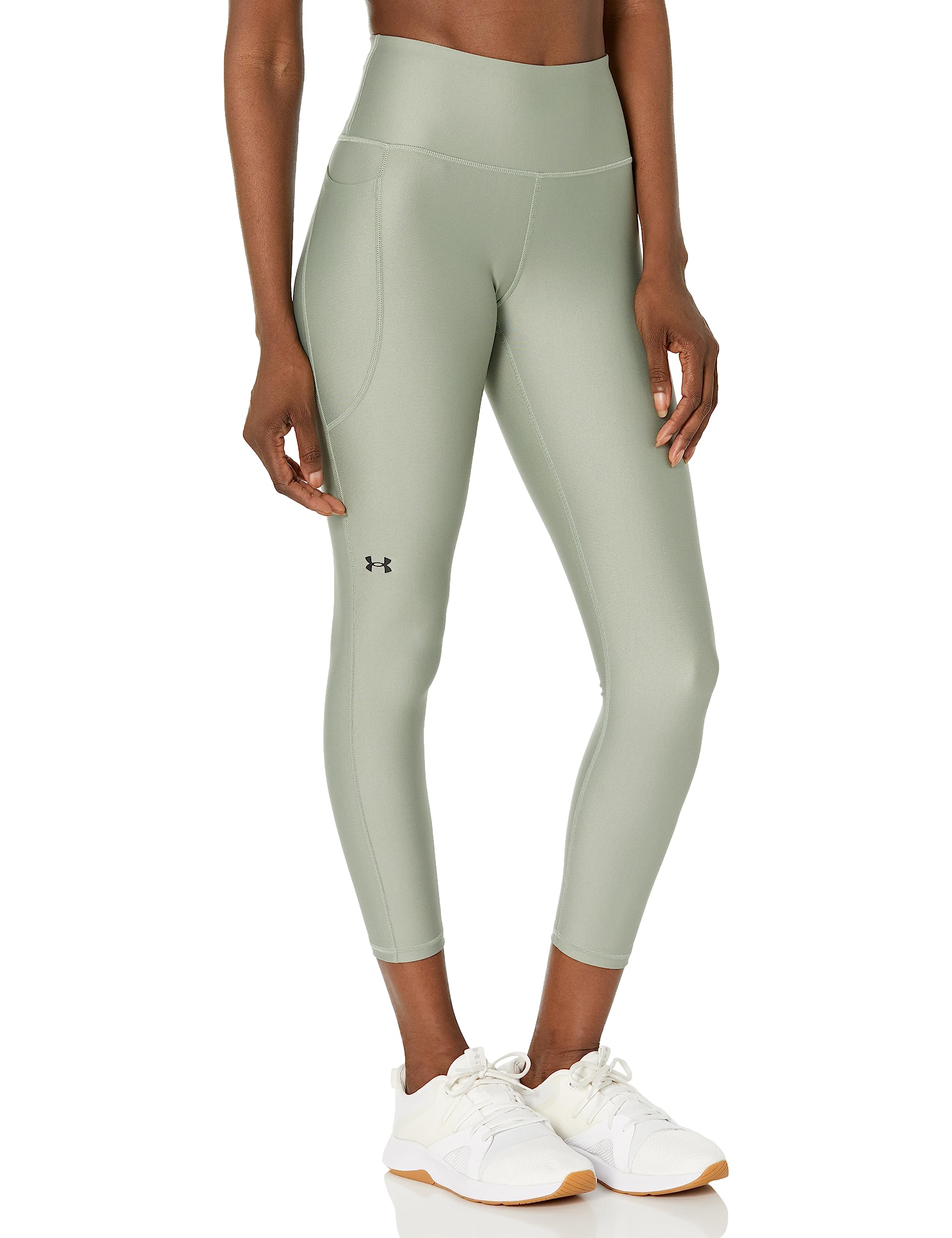 Under Armour Women's HeatGear Armour High Waist Ankle Leggings - No-Slip Waistband, Moisture-Wicking Workout Leggings for Running, Yoga & Gym Training