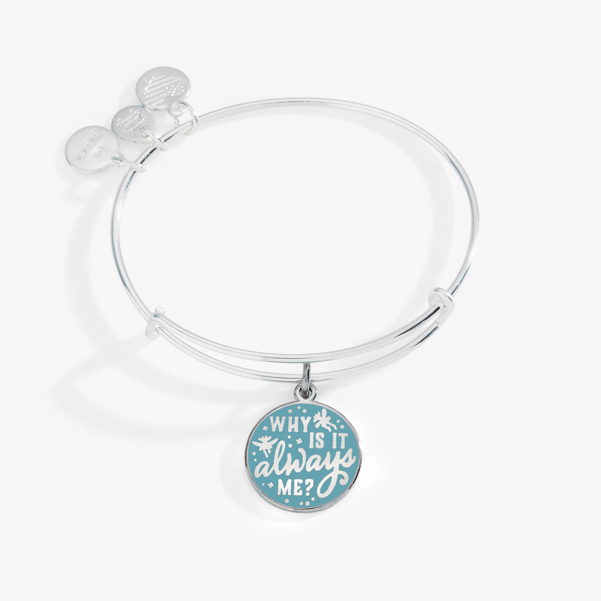 Harry Potter Neville Longbottom 'Why Is It Always Me?' Charm Bangle Bracelet - Official Wizarding World Jewelry for Fans & Collectors - Perfect for Cosplay, Gifts, and Harry Potter Themed Parties