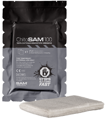 Chitosan Hemostatic Dressing 3x6FT - Fast-Acting Wound Care for Emergency First Aid, Outdoor Adventures & Trauma Situations