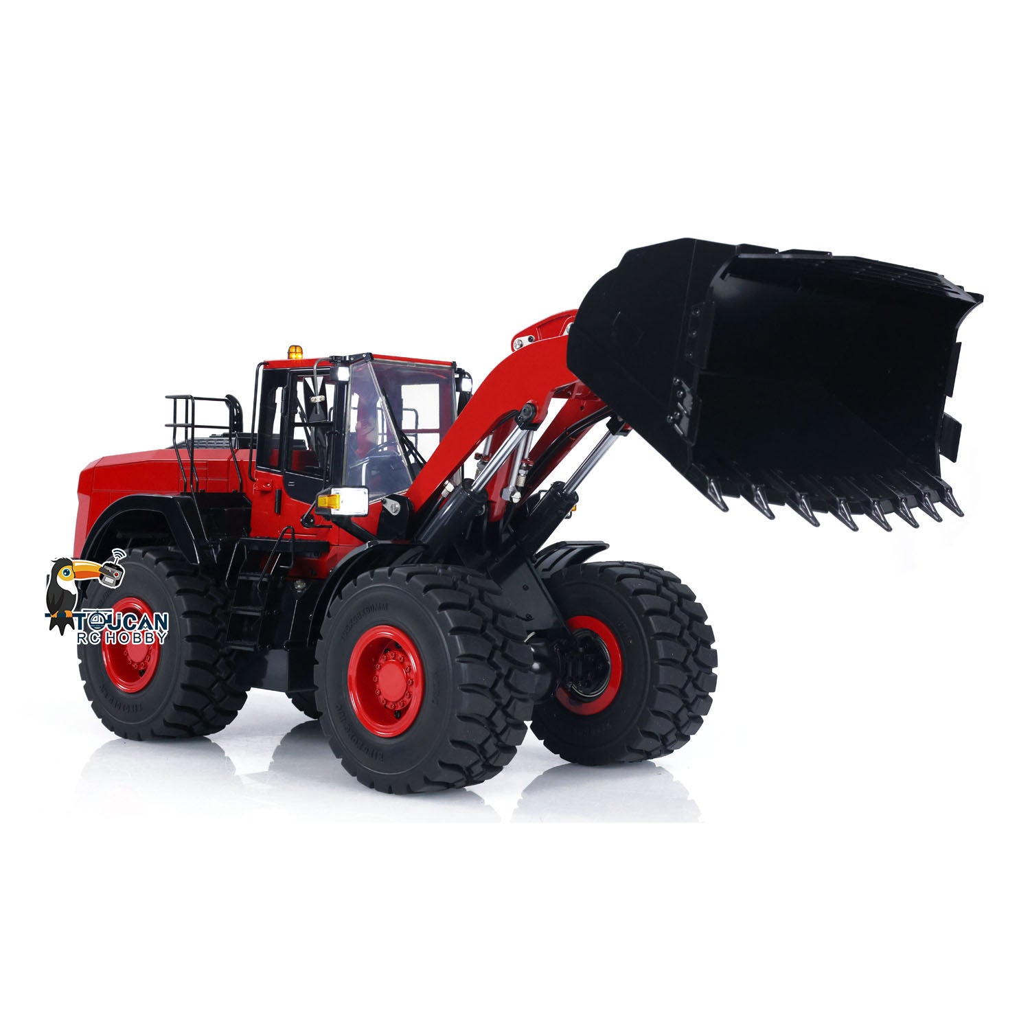 1/14 Scale RC Hydraulic Loader WA480 - Electric Construction Toy with Quick Coupler, Fork & Bucket - Realistic Light & Sound - ST8 Radio Control - Battery Powered for Kids & Adults - Perfect for Construction Site Play, Backyard Fun & RC Enthusiasts