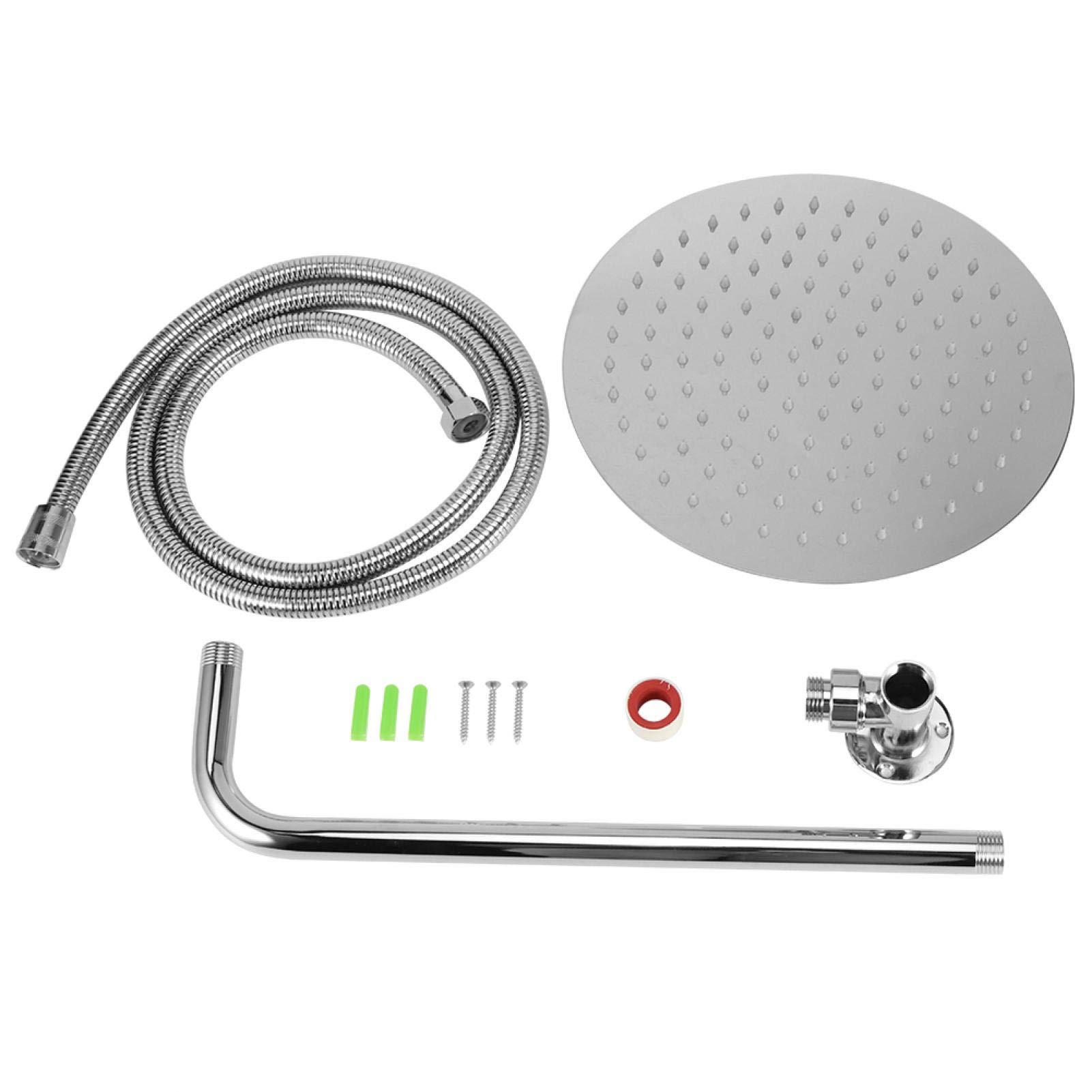 Premium Stainless Steel Round Shower Head 10 Inch - G 1/2 Thread Wall Mounted Bathroom Showerhead for Home & Hotel Use - Perfect for Relaxing Rainfall Shower Experience
