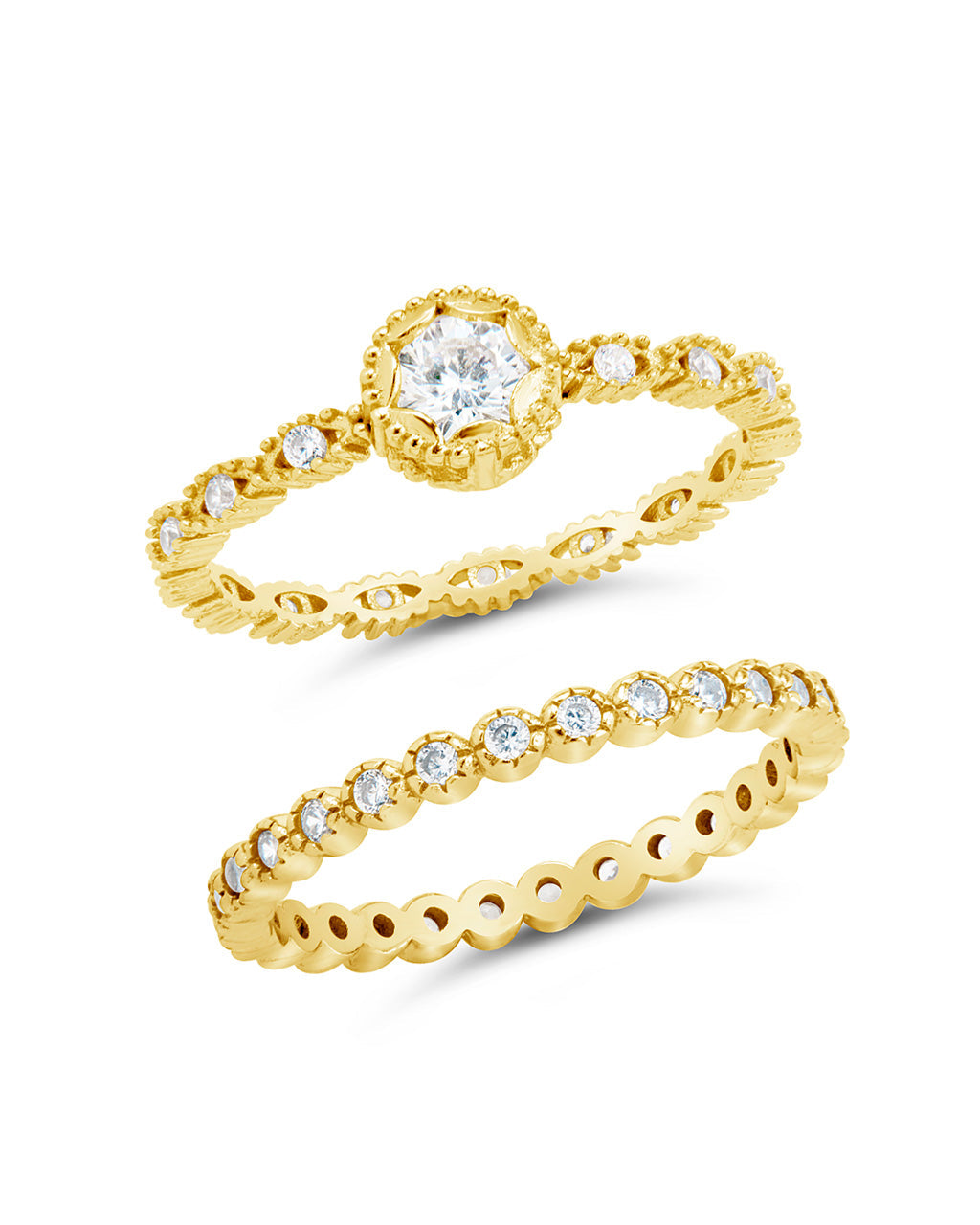 Beatrice CZ Stacking Ring Set for Women - Elegant Cubic Zirconia Fashion Rings for Layering & Everyday Wear - Perfect Gift for Birthday, Anniversary & Valentine's Day