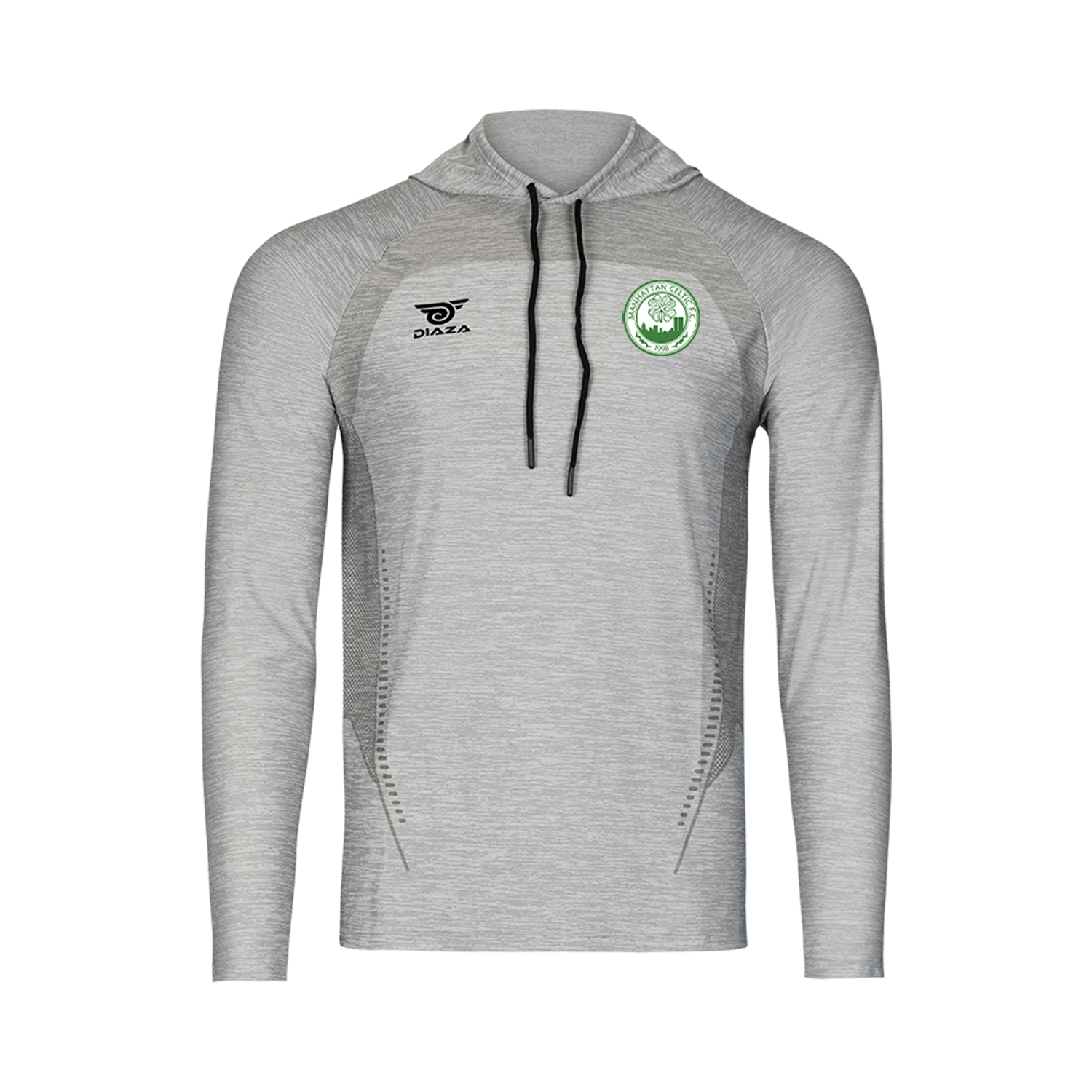 Manhattan Celtic FC Sublimated Hooded Long Sleeve Soccer Jersey - Perfect for Training, Matches & Fan Support