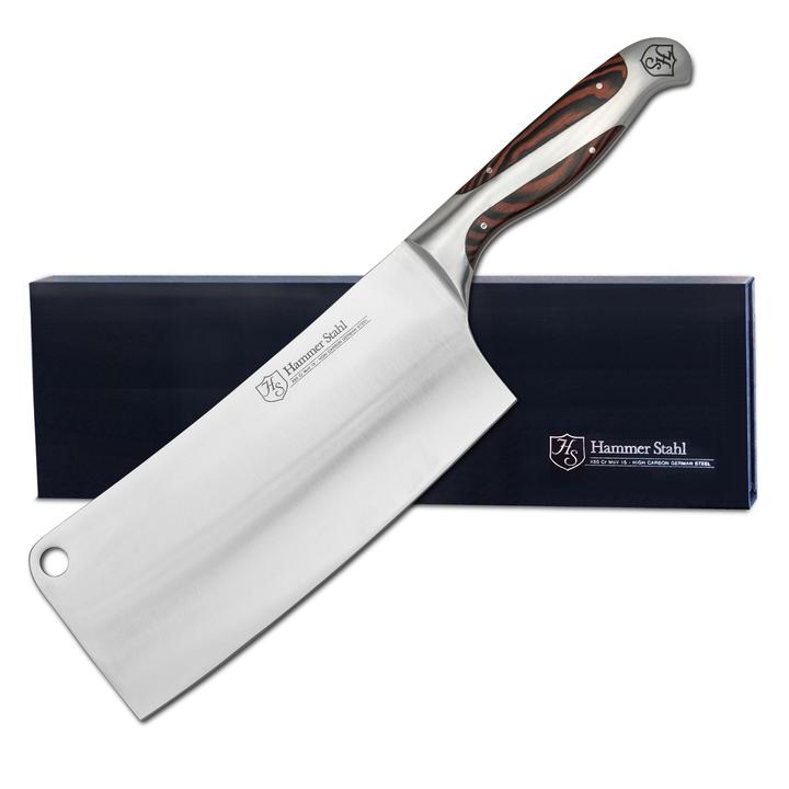 Premium Hammer Stahl 5-Inch Cleaver Knife - High Carbon Stainless Steel Kitchen Knife for Chopping, Slicing & Meat Cutting - Perfect for Chefs, Butchers & Home Cooking