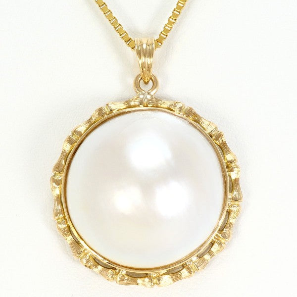 14K Yellow Gold Mabe Pearl Necklace for Women - Elegant & Timeless Jewelry Gift for Weddings, Anniversaries & Special Occasions