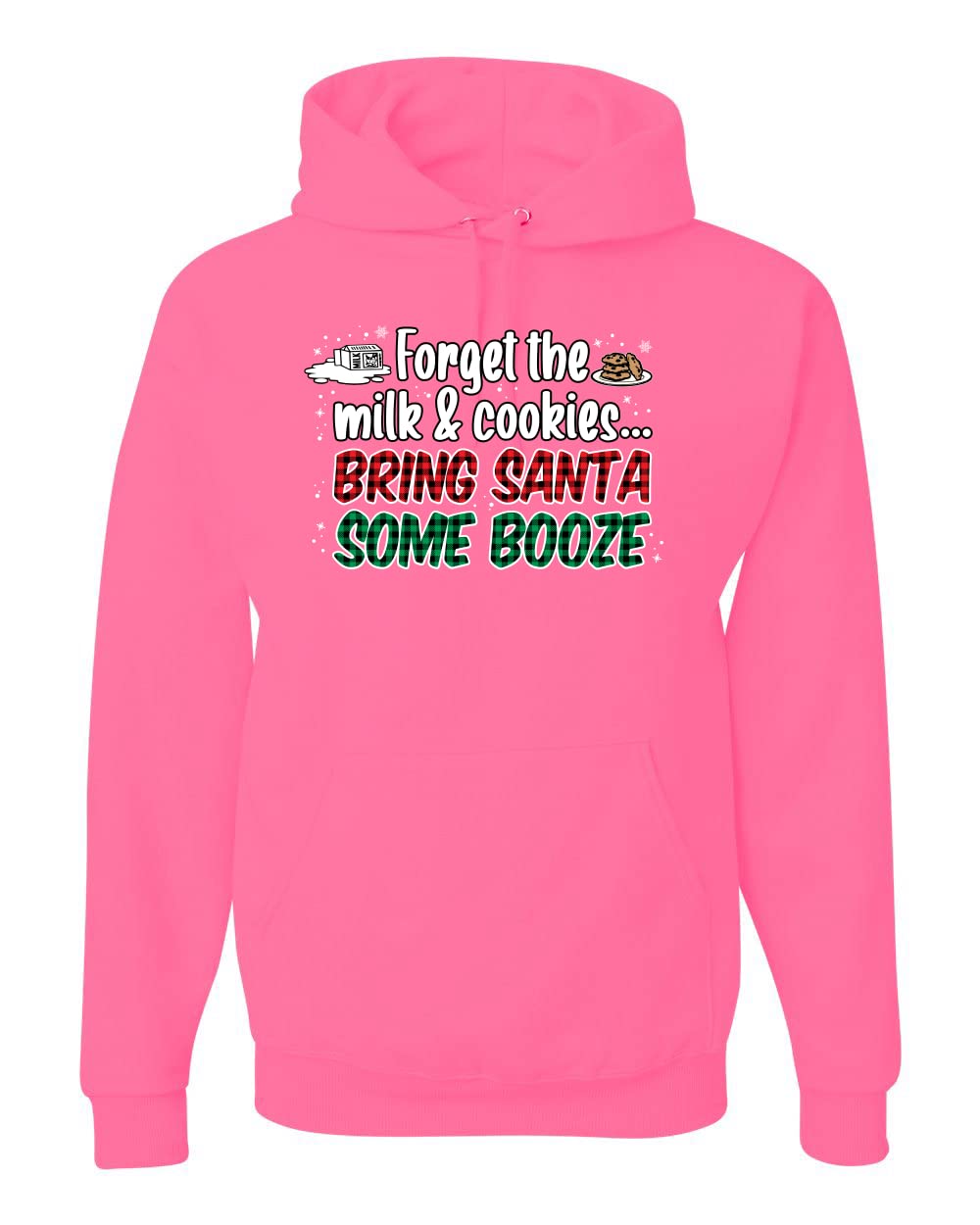 Wild Bobby Santa Booze Christmas Graphic Hoodie - Funny Unisex Sweatshirt for Holiday Parties & Gift Giving