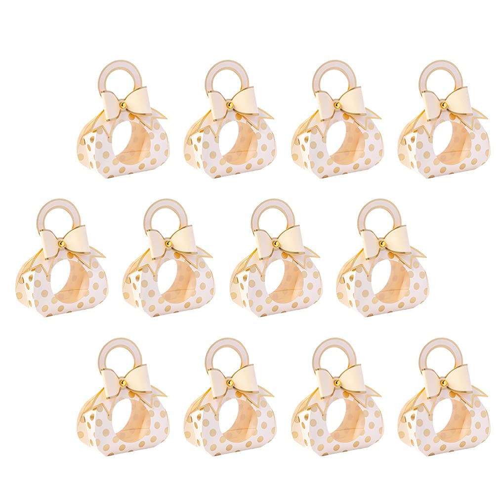 VALICLUD 50pcs Window Candy Boxes - Elegant Wedding Chocolate Favor Boxes, Mini Carton Treat Bags for Bridal Shower, Party Decorations & Dining Table Candy Display - Perfect for Wedding Favors, Baby Showers and Birthday Party Treats