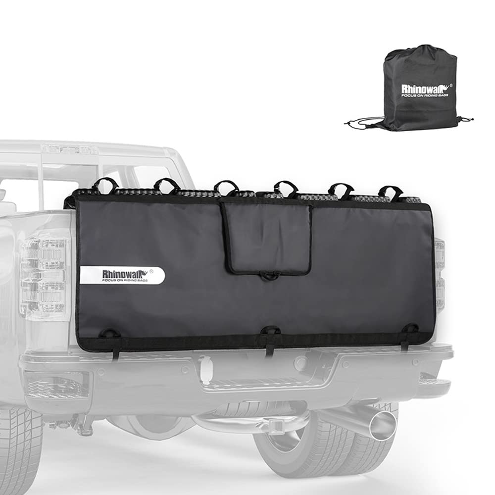 Shkalacar Pickup Truck Tailgate Pad - Heavy Duty Bicycle Transport Pad for Mountain & Road Bikes, Universal Fit 6-Bike Carrier with Secure Straps - Perfect for Off-Road Adventures, Cycling Trips & Truck Bed Protection