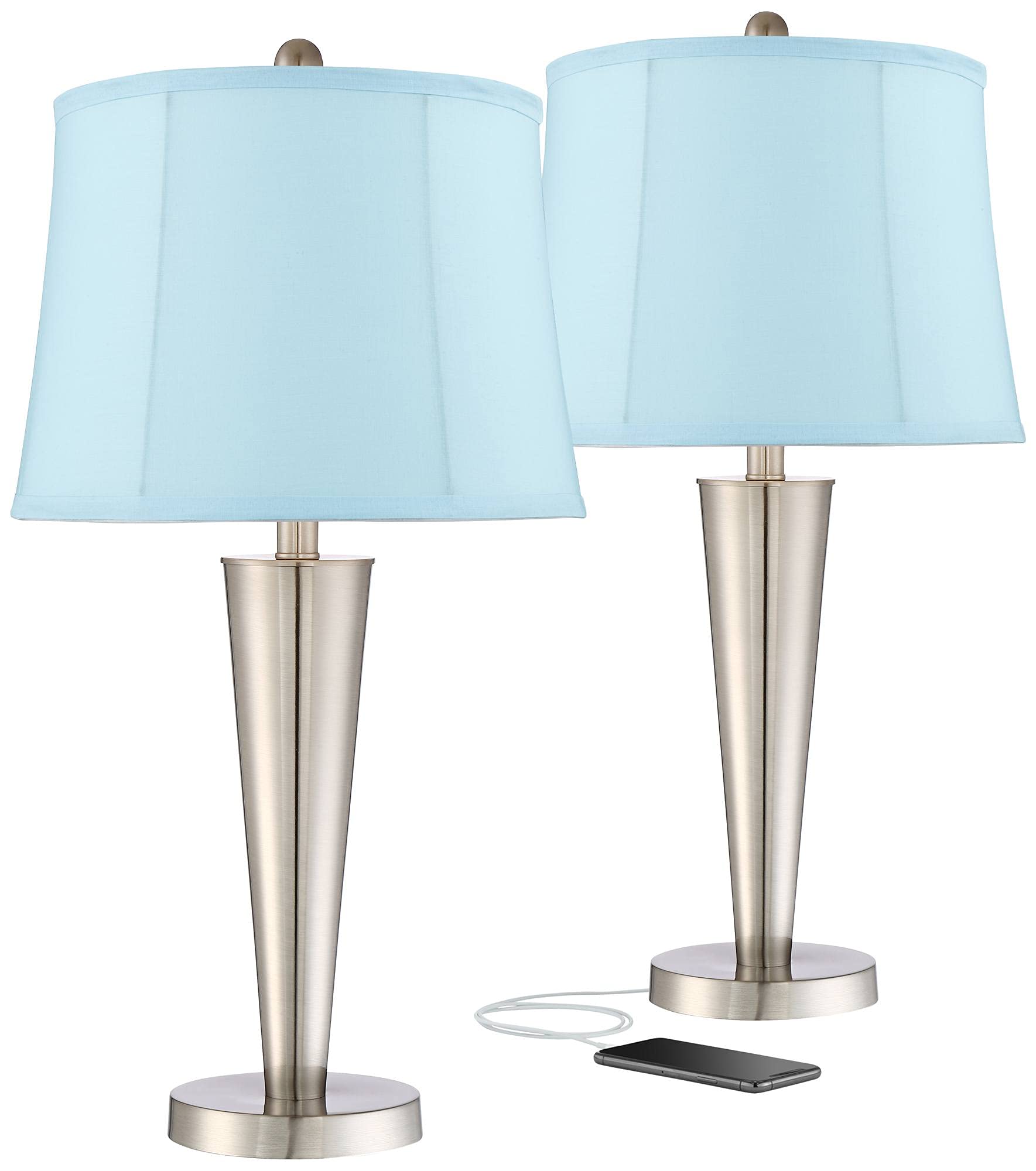 Geoff Modern Art Deco Style Table Lamps - Set of 2, 26