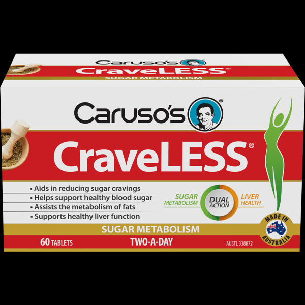 Carusos Crave Less - Natural Appetite Suppressant for Weight Loss | Herbal Supplement for Healthy Eating & Cravings Control | Perfect for Dieting, Fitness & Wellness Routines