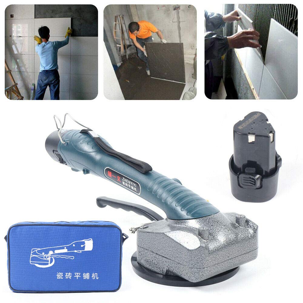Professional Electric Tile Leveling Tool - Vibrating Tiler Machine with Suction Cup for Floor & Wall Tiling - Blue Tile Leveling System for Perfect Flush Joints (Ideal for Bathroom, Kitchen & Home Renovation Projects)