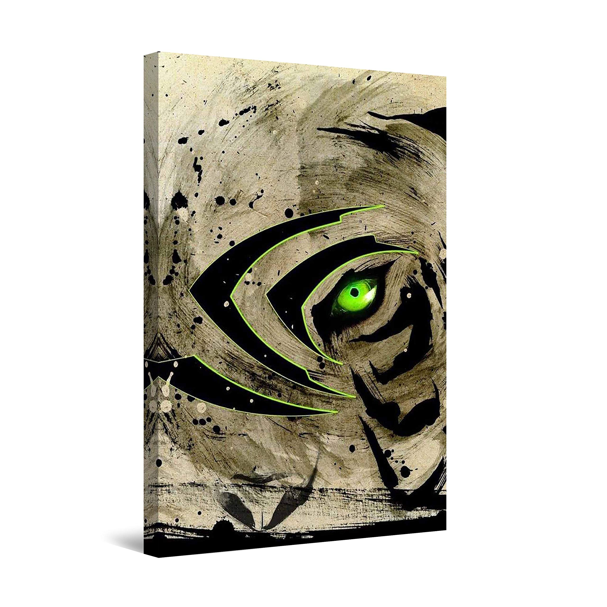 Startonight Abstract Tiger Canvas Wall Art - 32x48 Inch Modern Animal Painting for Living Room, Bedroom & Office Decor - Perfect for Home, Office & Gifts