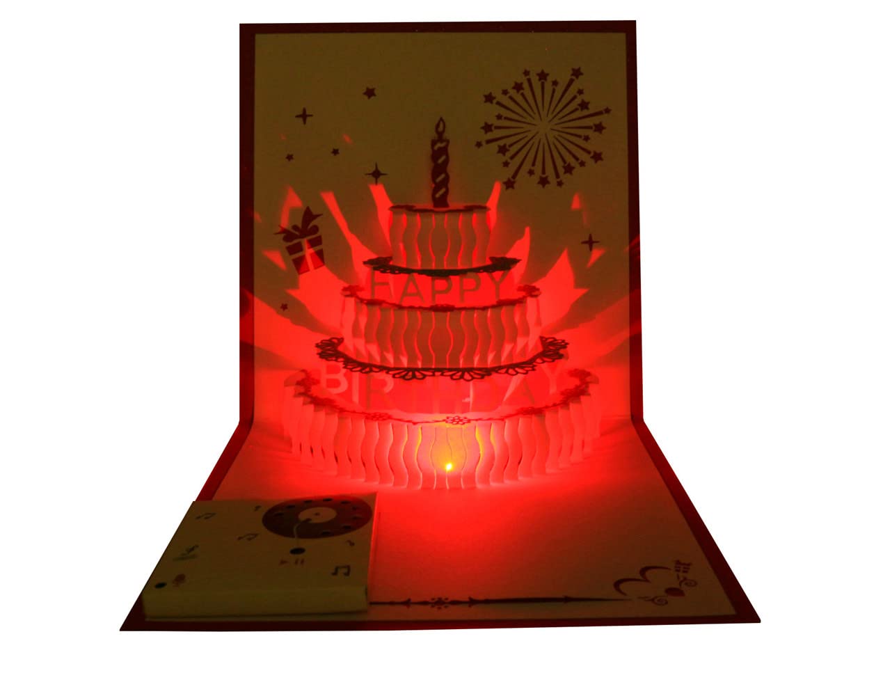 Recordable Pop Up Birthday Cards with LED Lights - 3D Greeting Cards for Birthdays, Christmas & Special Occasions | Perfect for Surprise Gifts, Party Invitations & Memorable Celebrations