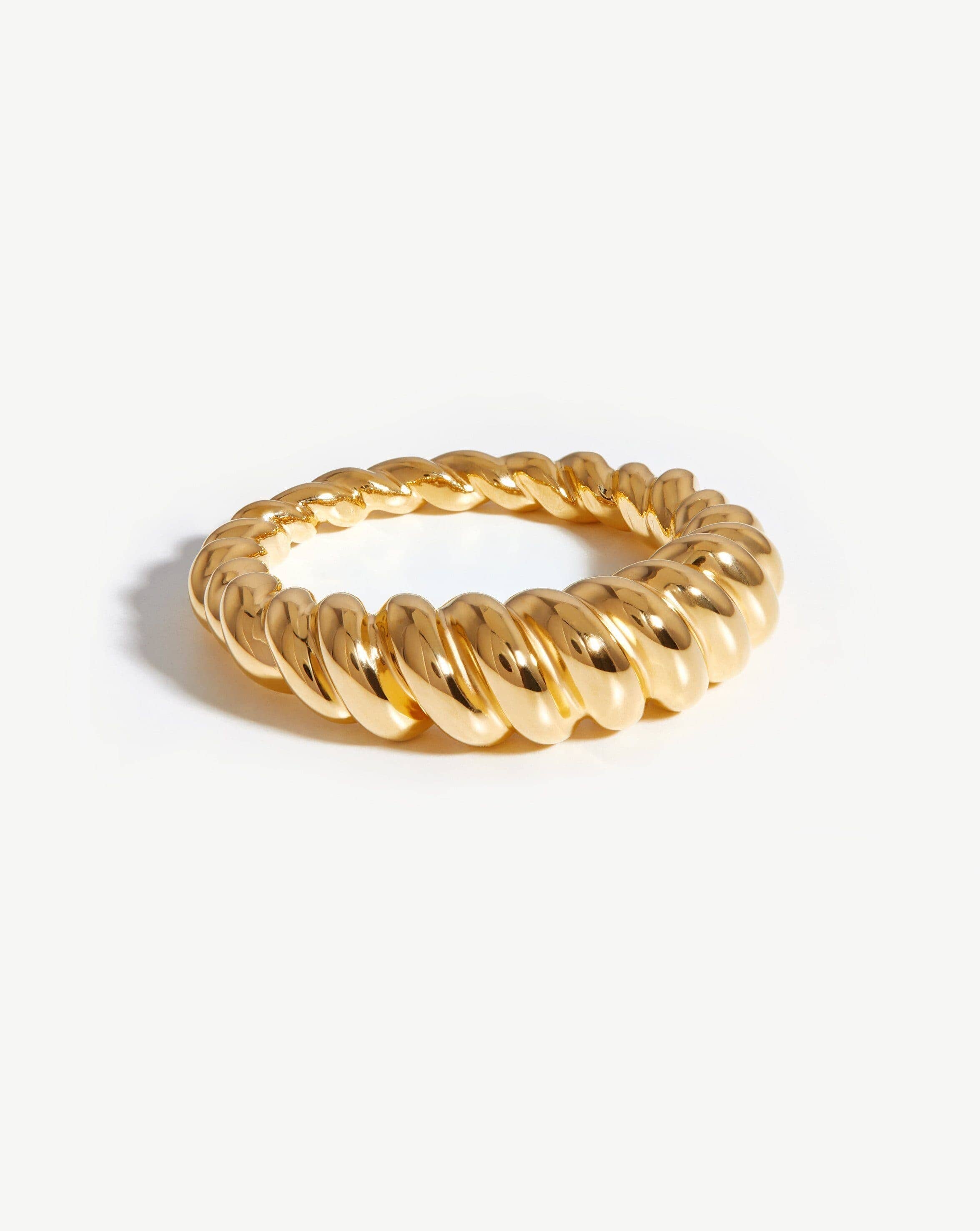 18k Gold Vermeil Tidal Ring - Elegant Wave Design for Women | Perfect for Weddings, Anniversaries & Special Occasions