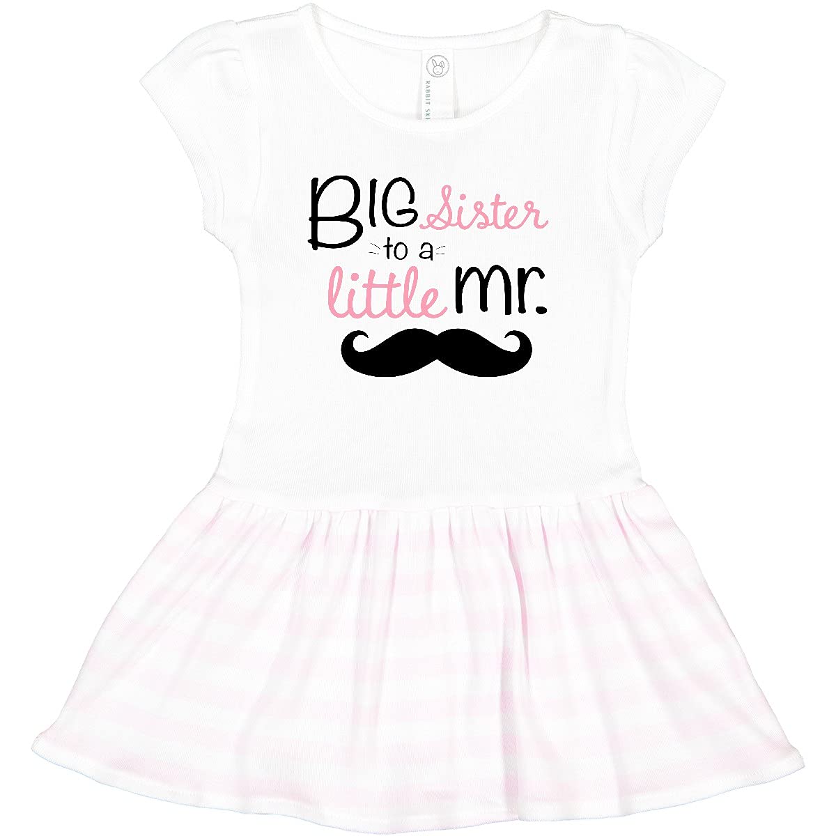 Inktastic Big Sister to a Little Mr. Toddler Dress - Cute Matching Sibling Outfit for Family Photos & Special Occasions