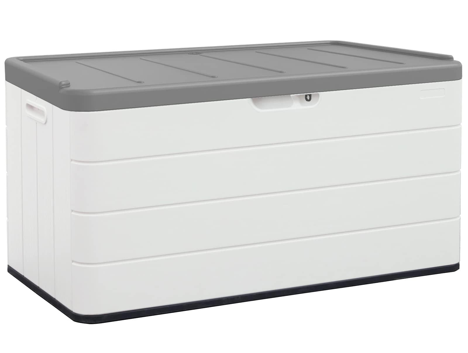 85 Gallon Outdoor Deck Box - Waterproof Lockable Storage Bin for Patio Cushions, Garden Tools & Pool Accessories | Durable Light Beige Deck Storage Container for Backyard, Poolside & Outdoor Living Spaces