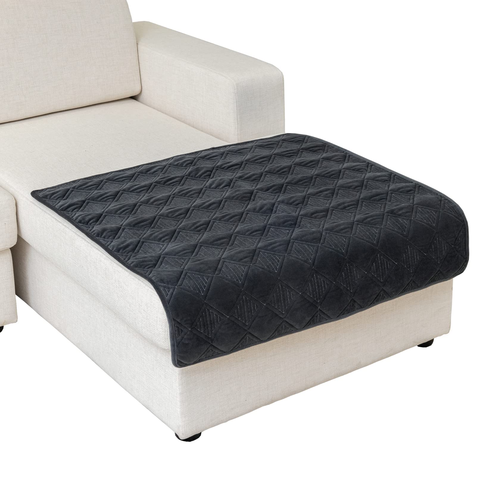 Eismodra L-Shaped Sectional Sofa Slipcover - 36x36 Inch Dark Gray Furniture Protector for Pets, Dogs & Cats - 3 Cushion Couch & Loveseat Cover (1 Piece) - Perfect for Living Room, Family Room & Pet-Friendly Homes