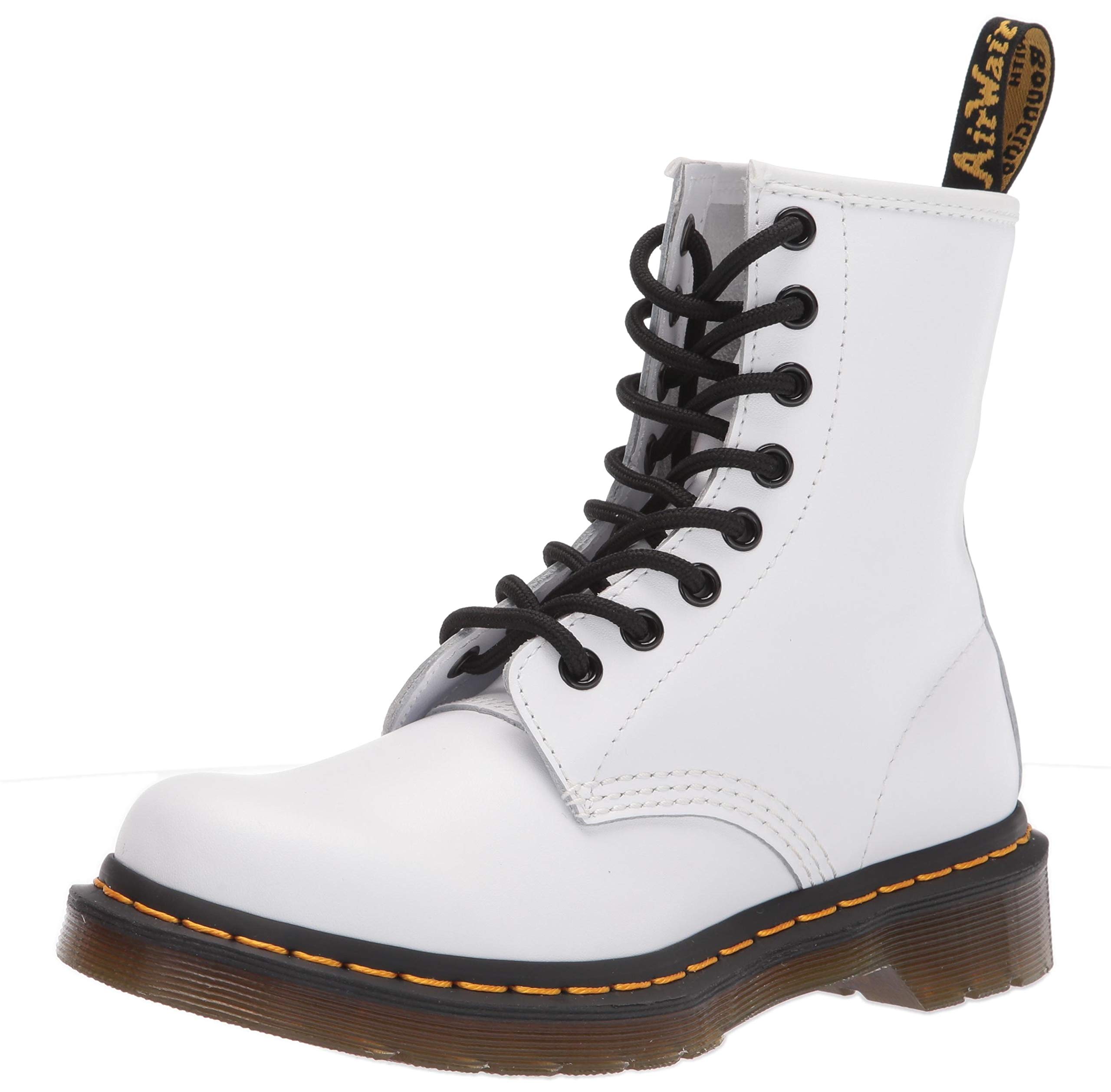 Dr. Martens Women's White Softy T Lace-Up Fashion Boots Size 11 - Stylish & Comfortable Ankle Boots for Casual Outfits, Work & Everyday Wear