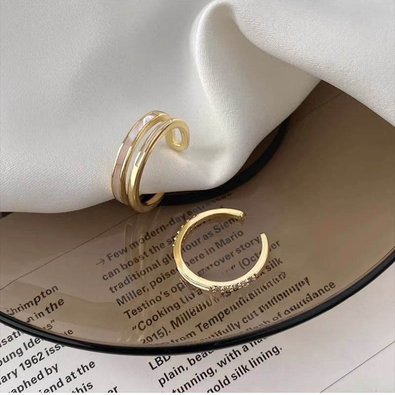 Layered Conch Shell Stacking Ring Set for Women - Boho Beach Jewelry | A8385 | Perfect for Summer Vacations, Beach Weddings & Boho Fashion